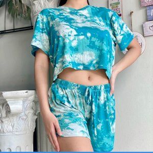 Angela Collection Tie Dye Tiktok Short & Top TT604